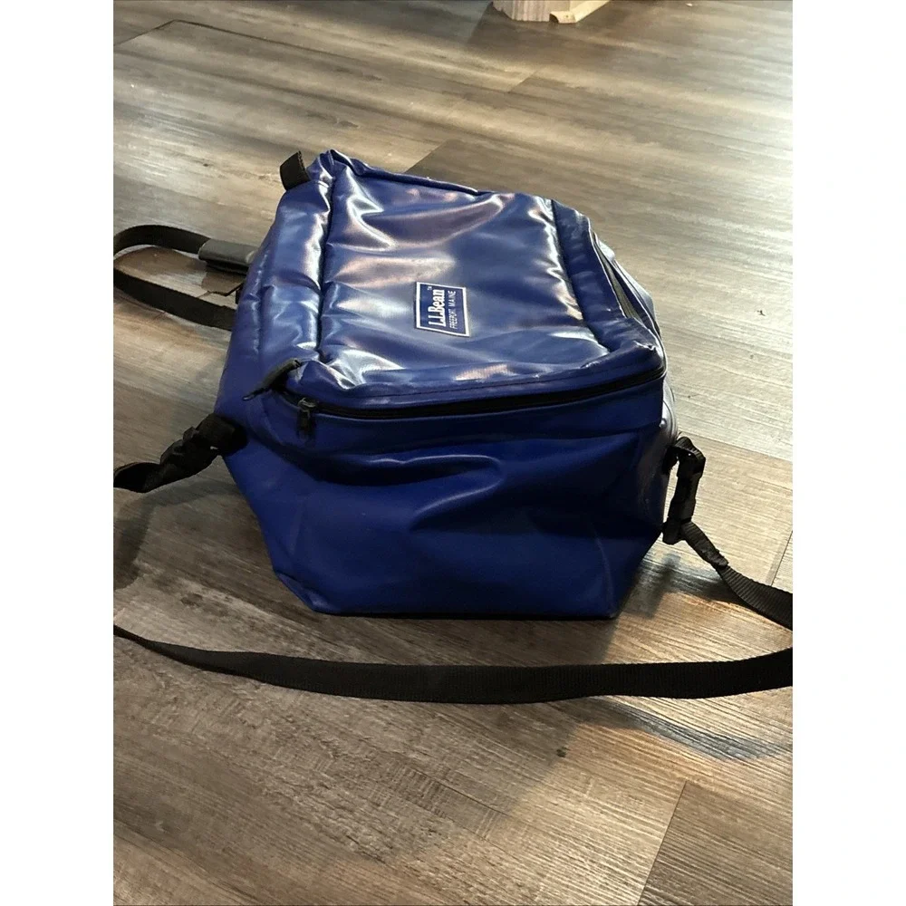 Vintage LL Bean Frost-Pak Cooler Bag 18in x14in Blue Insulated Boat Stains